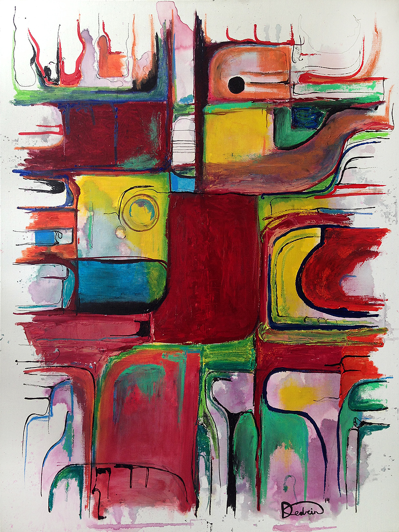Angiogenesis, Oil on linen canvas, 36 × 48 in, 2014