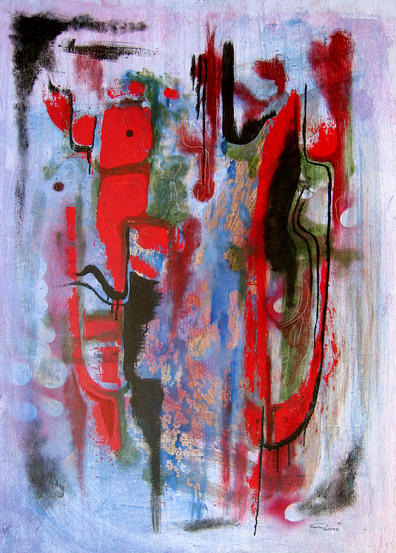 Future-Proof, Mixed media on wood, 20 × 30 in, 2010