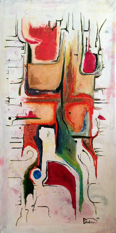 Untitled, Oil on canvas, 20 × 40 in, 2014, archive image 05