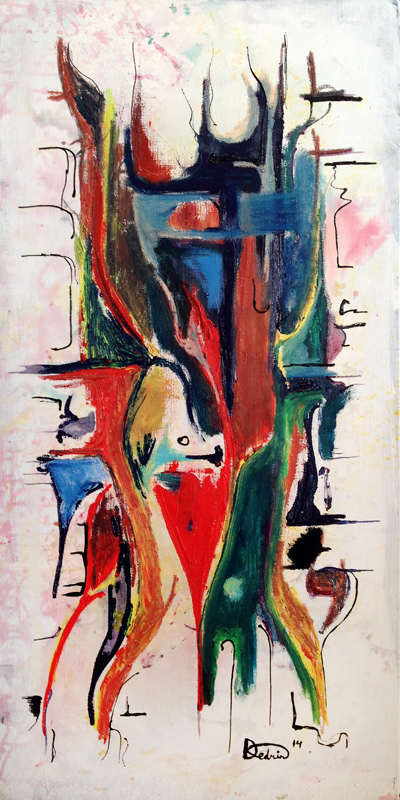 Untitled, Oil on canvas, 20 × 40 in, 2014, archive image 06